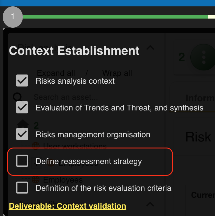 Context Establishment method substep