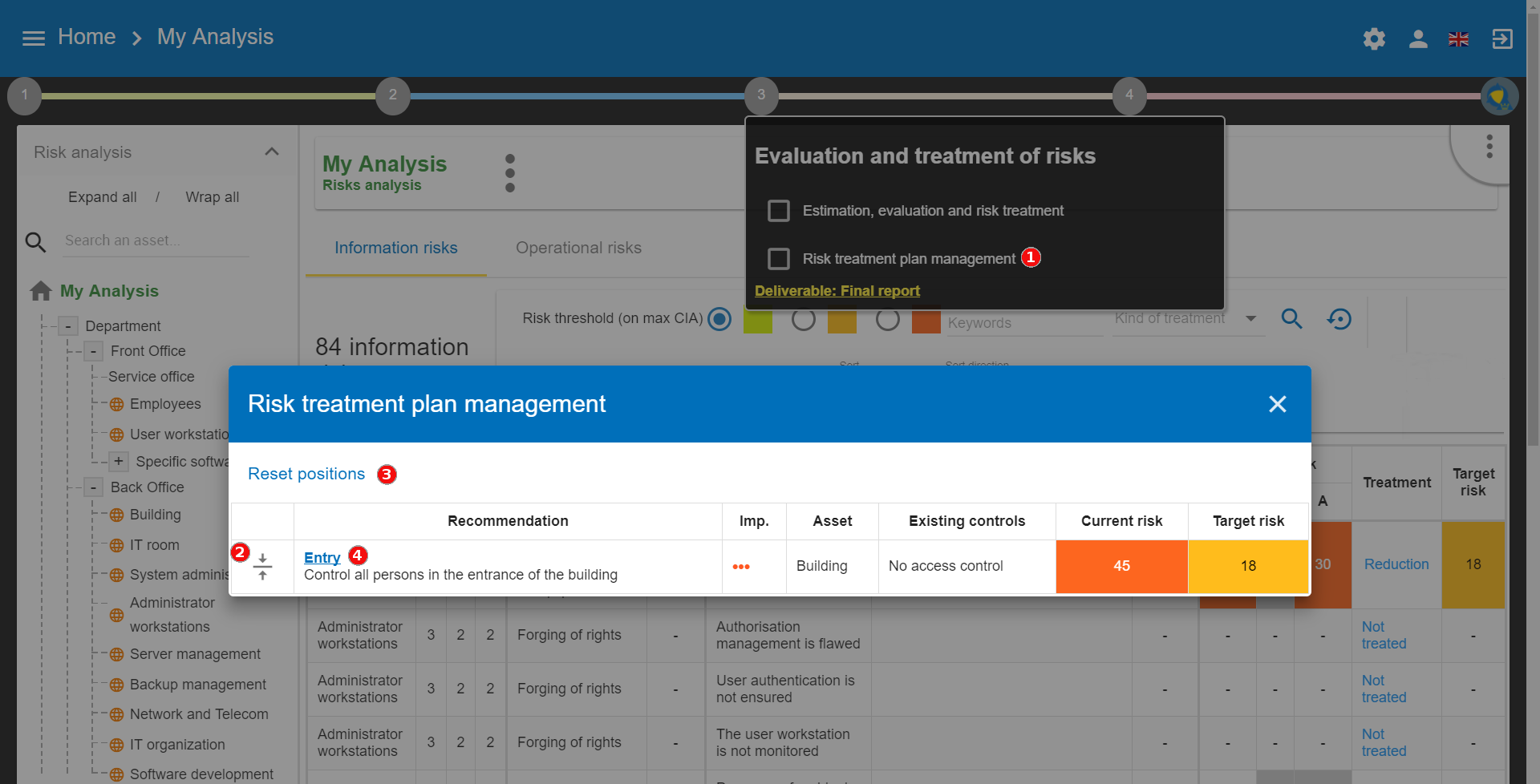 Plan risk treatment